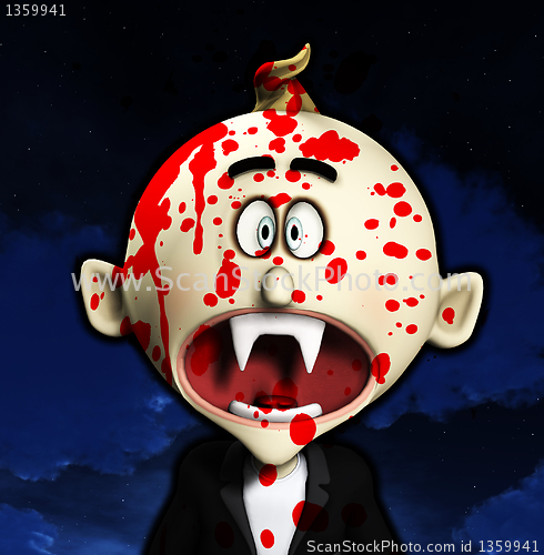Image of Shocked Cartoon Vampire
