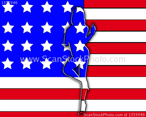 Image of Sexy USA Women Outline