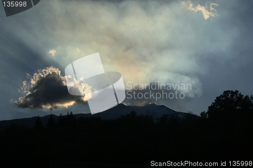 Image of The shadow of etna with plume