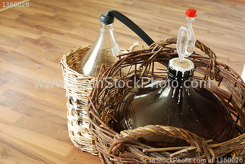 Image of bottles of homemade wine 