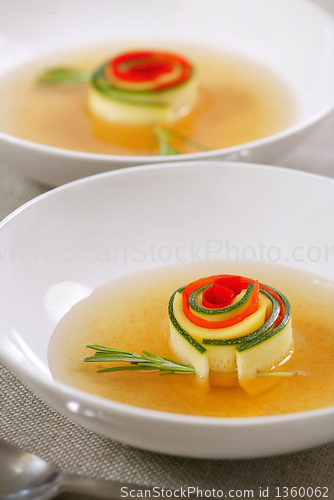 Image of fresh vegetable soup