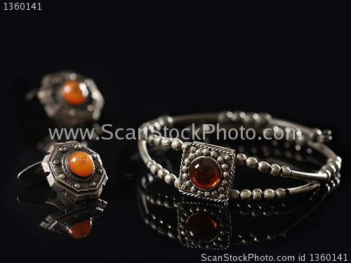 Image of old silver bracelet