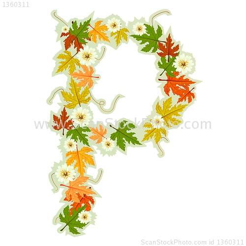 Image of Pattern floral letter P