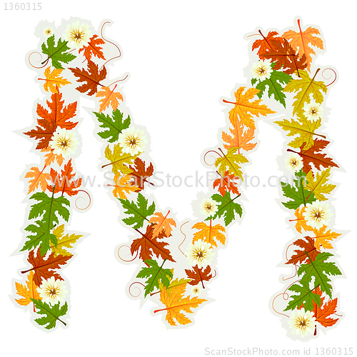 Image of Pattern floral letter M