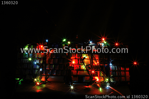 Image of christmas and keyboard