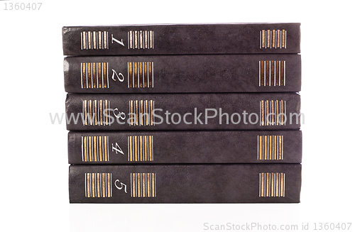 Image of  Pile of books isolated on white background