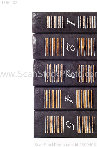 Image of  Pile of books isolated on white background