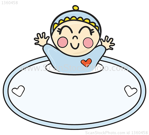 Image of Label with baby