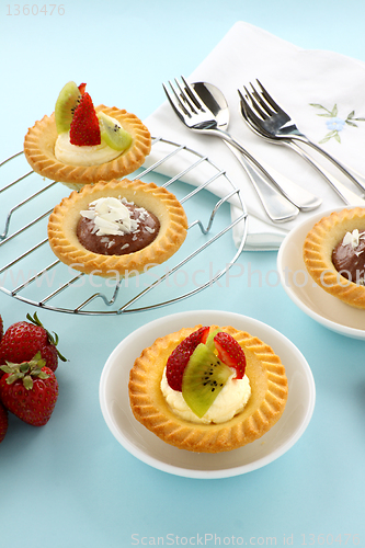 Image of Cream And Chocolate Tarts