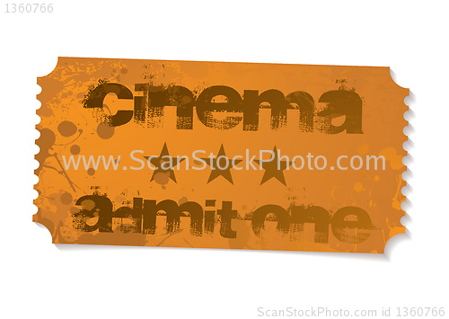 Image of Admit one cinema ticket