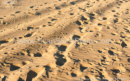Image of Footprints on sand