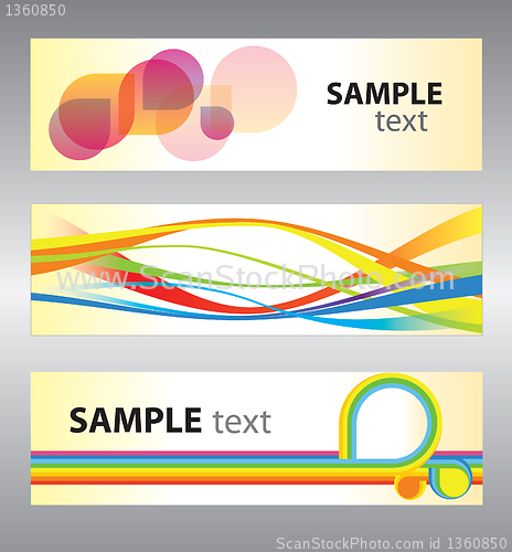 Image of Set of abstract vector backgrounds