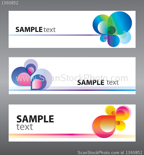 Image of Set of abstract vector backgrounds