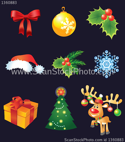 Image of Vector Christmas set
