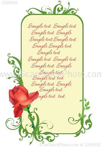 Image of Frame with rose