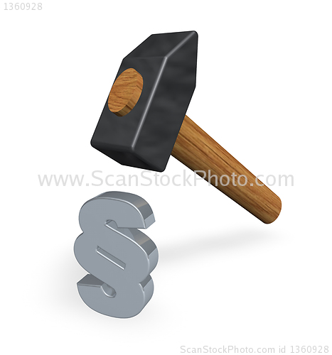 Image of hammer over law