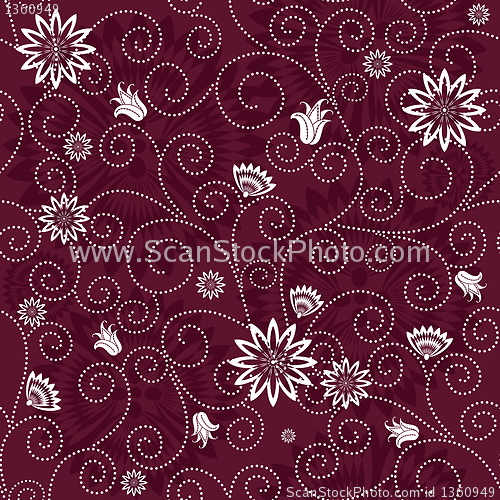 Image of Purple effortless floral pattern