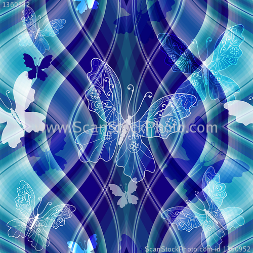 Image of Seamless blue pattern 