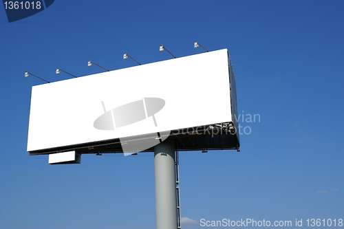 Image of Blank billboard with blue skies 