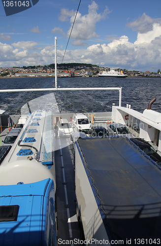Image of Ferry leaving Larvik.