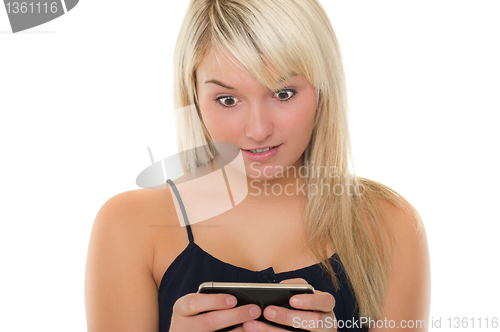 Image of Young surprised girl