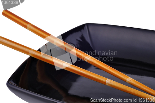 Image of chopsticks and dish