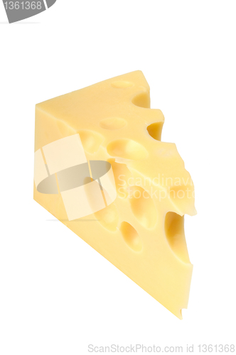 Image of cheese on white