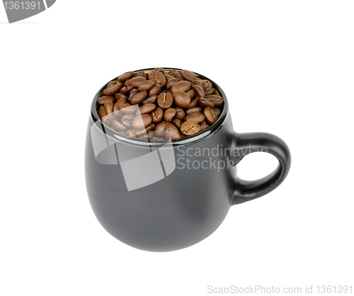 Image of mug with coffee beans