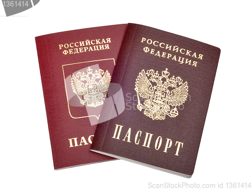Image of Russian passports , national and international type