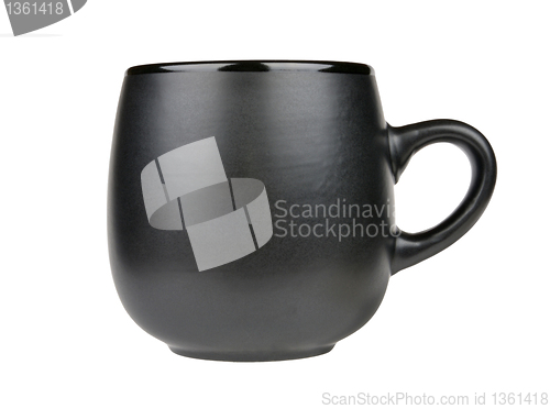 Image of black pottery mug