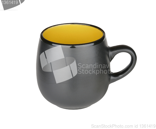 Image of black pottery mug