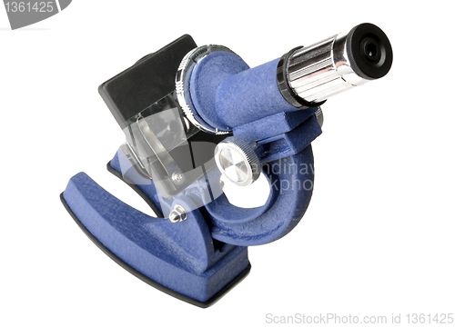 Image of microscope on a white