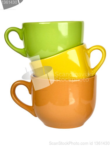 Image of colorful ceramic cups