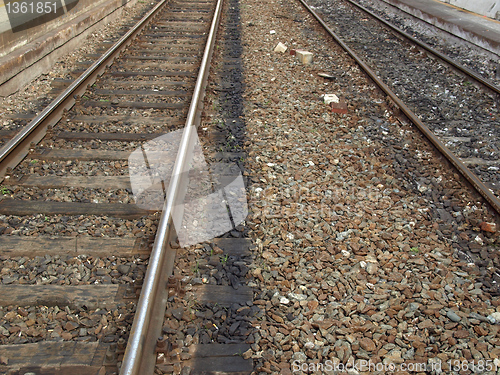 Image of Railway railroad tracks