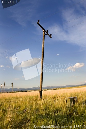 Image of Electric Pole in a Field in Helena