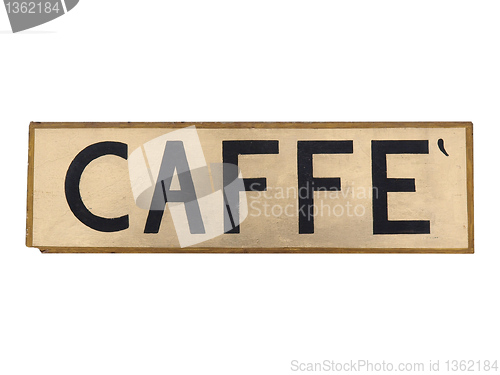 Image of Caffe sign