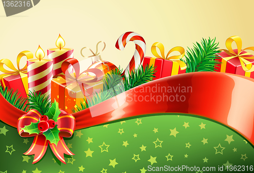 Image of Christmas decorative background