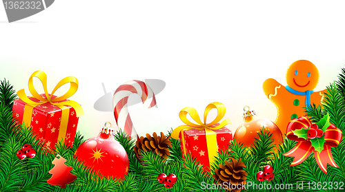 Image of Christmas decorative background