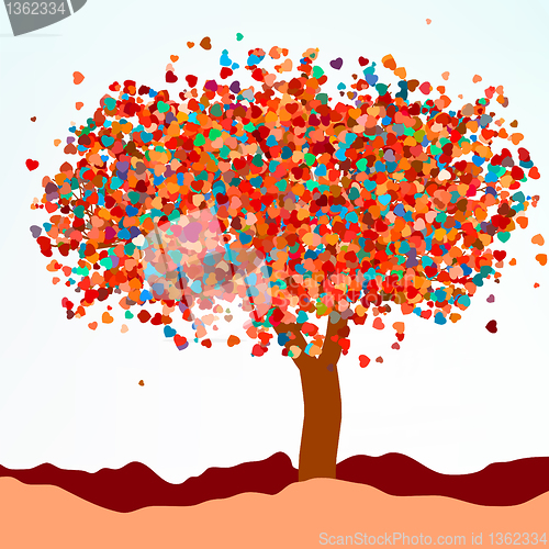 Image of Floral greeting card. EPS 8