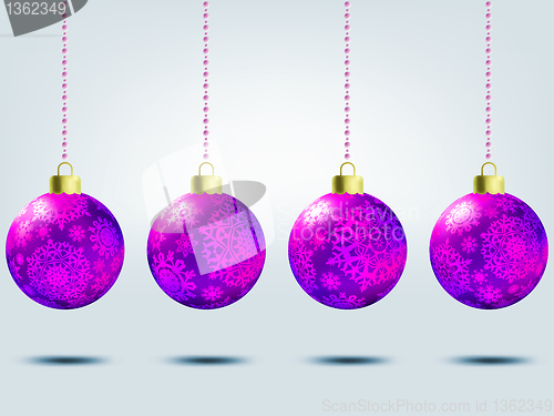 Image of Christmas balls over elegant background. EPS 8