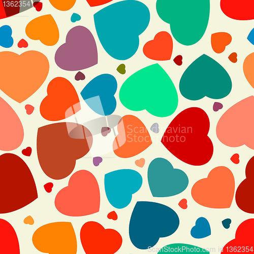 Image of Hearts seamless Background. EPS 8