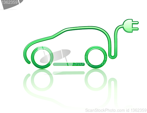 Image of electric powered car symbol