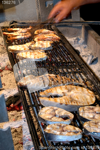 Image of fresh fish cooking