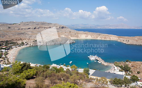 Image of Lindos Bay, Rhodes, Greece