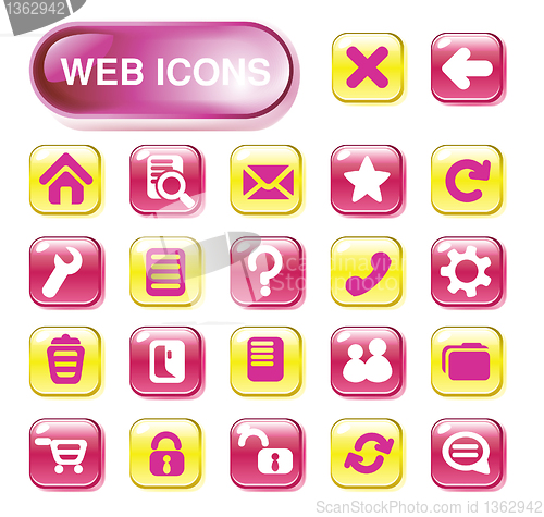 Image of Vector web icon  set