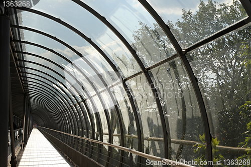 Image of Pedestrian glass tunnel