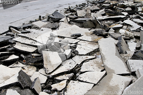 Image of Destroyed asphalt