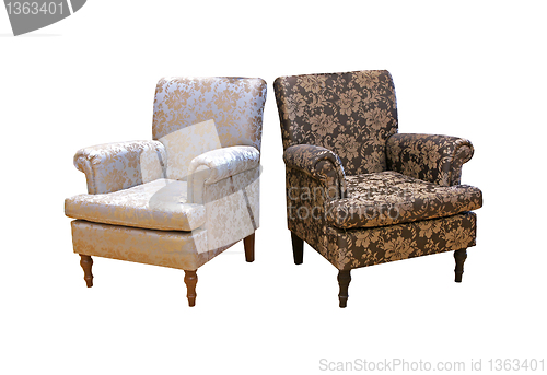 Image of Floral armchairs