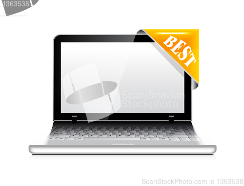 Image of Vector laptop with sticker icon