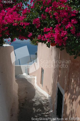 Image of street scene greek islands
